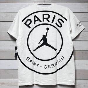 SIZE XXL NIKE AIR JORDAN PARIS SAINT GERMAIN PSG WHITE TEE SHIRT ナイキ エア ジョーダン パリ サンジェルマン Tシャツ ホワイト