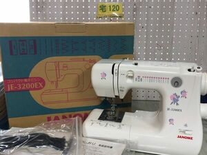 3-▲未使用 ジャノメ JANOME JE-3200EX コンパクト電子ミシン 付属品用ケース付 取説あり 箱入り 裁縫 手芸