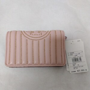 トリーバーチ　財布　新品　牛革　SHELL PINK　スタッズ