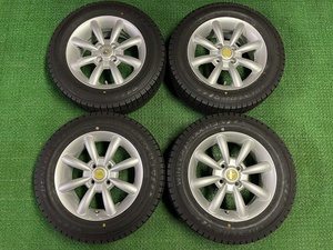 美品 フィアット FIAT 500 TARGA AGA 14×5.5J ET＋35 PCD98 4穴 イボ残り 21年製　超バリ溝 DUNLOP WINTERMAXX WM03 タルガ アバルト