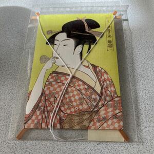 ポチ袋　お年玉袋　凧　ぽち凧　浮世絵　喜多川歌麿　ビードロを吹く娘　美人画　縁起物　正月