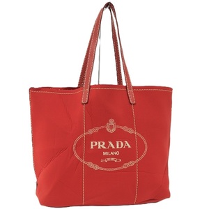 PRADA トートバッグ キャンバス レッド BR4623