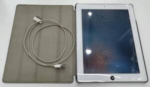 〇使い道は人それぞれ! iPad 2世代 16G Wifi Celluar A1396 16G シルバー Apple Softbank ケーブル付 簡易動作確認済【D3723SS】