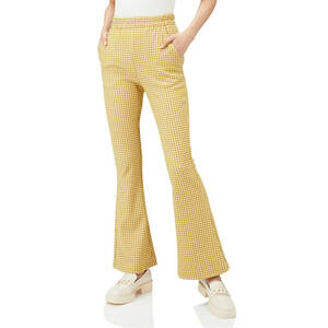 X-girl エックスガール カジュアルパンツ GINGHAM EASY PANTS レディース BEIGE Sサイズ