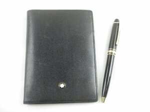 ♪MONTBLANC モンブラン ミニサイズ メモ帳 ボールペン付き ブラック♪USED品