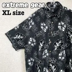 extreme gear 柄シャツ アロハシャツ XL メキシコ製 総柄 古着