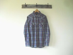 Lee FLANNEL WESTERN SHIRTS　LTO544-267　リー　ソーテゥース　ブルー　フランネル　ウエスタンシャツ　ワークシャツ　ウエスターナ　新品