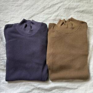 フリーホイーラーズ HIGH NECK THERMAL LONGSLEEVE SHIRTS Sサイズ WASTED NAVY COYOTE FREEWHEELERS サーマル 2枚セット