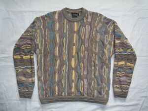 ☆美品☆ 90s オーストラリア製 ビンテージ COOGI クージー 3D 立体編み ウール ニット セーター sizeS ☆USA古着 パステルカラー オールド