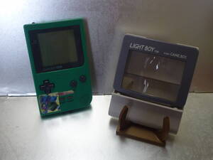 【6-11-26-5Ra】 初代 ゲームボーイ GAMEBOY POCKET/GAMEBOY COLOR ライトボーイ（VLB-02） 本体2点セット