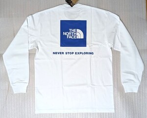 ★新品 未使用 正規品 ノースフェイス バックスクエアロゴ ロングスリーブ L 長袖Tシャツ NT82333 ロンT バックプリント★