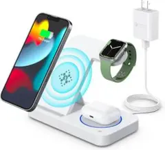 ワイヤレス充電器 3in1 iPhone AppleWatch同時急速充電