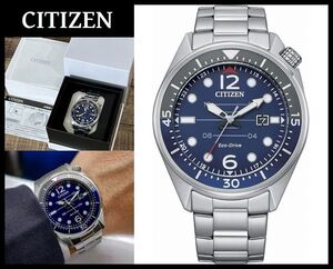 送無 新品 海外限定モデル CITIZEN シチズン AW1716-83L エコドライブ ブルーダイアル 青文字盤 ソーラーバッテリー 100m防水 腕時計 ④