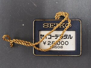 セイコー SEIKO オールド デジタルクォーツ 腕時計用 新品販売時 展示タグ プラタグ 品番: DHS018 cal: A129
