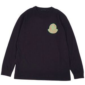 美品 モンクレール MONCLER 2021年 Tシャツ ロングスリーブ カットソー ロゴ プリント コットン トップス メンズ XXL cf12ob-rm07r07599