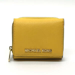 tu151 MICHAEL KORS マイケルコース ミニ財布 三つ折り 黄色 ※中古