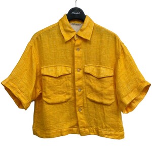 AURALEE 20SS LINEN DOUBLE FACE HARF SLEEVED SHIRTSリネンショート丈半袖シャツ8069000110302