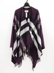 BURBERRY LONDON ENGLAND CASHMERE WOOL CAPE SCARF 140 x 135 バーバリー ロンドン イングランド カシミヤ ウール ケープ ストール 大判