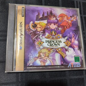 1円スタート 現状品 ゲームソフト セガサターン プリンセスクラウン 説明書 ハガキ 帯　ATLAS　アトラス　PRINCESS　CROWN　SEGA　SATURN