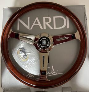 NARDI ナルディ ステアリング クラシック ウッド調 ポリッシュ ブラウン 350mm 新品 社外 送料無料