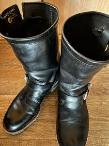 THE REAL McCOY’S×CHIPPEWA ENGINEER BOOTS ホーウィン製 ホースハイド 8 1/2 Dワイズ 定価98,600円 MADE IN USA 茶芯 REDWING 馬革美品