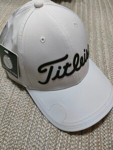 新品 未使用 Titleist タイトリスト キャップ ホワイト 白 ブラック 黒 マーカー付 紫外線カット 抗菌 吸水速乾 帽子 メンズ ゴルフウェア