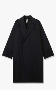 cfcl milan rib coat 2 -charcoal- men イッセイミヤケ　issey miyake チェスターコート ダブル　ロングコート 黒