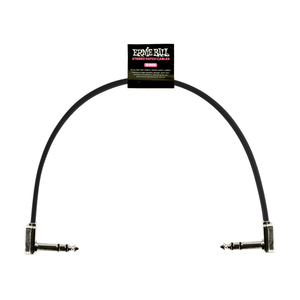 パッチケーブル 30cm LL アーニーボール ERNIE BALL P06409 12 Single Flat Ribbon Stereo Patch Cable - Black