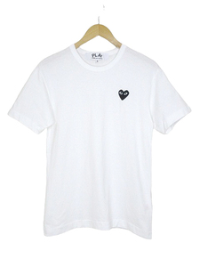 プレイ コムデギャルソン PLAY COMME des GARCON ブラックハート Tシャツ 半袖 AZ-T064 2023年 ホワイト size M