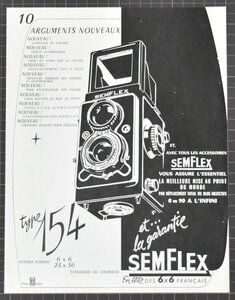 SEMFLEX　セムフレックス　１９５４年　オリジナル　フランス雑誌広告　フランス