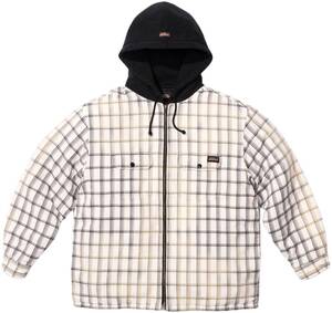 Supreme 23FW Week9 Dickies Plaid Hooded Zip Up Shirt チェックシャツ ネルシャツ XXL White NEIGHBORHOOD SAPEur STUSSY