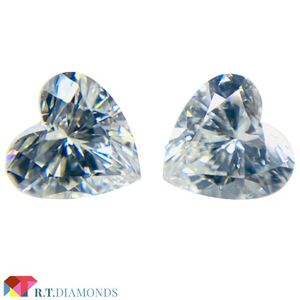 ハートシェイプ！セット石 G/Fカラー 0.365ct/0.353ct/RT1647/CGL