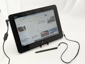 1円～ 10.1型 タブレット 富士通 ARROWS Tab Q555/K64 中古良品 ペン付き 高速SSD Atom 4GB 無線LAN Bluetooth webカメラ Windows10 Office