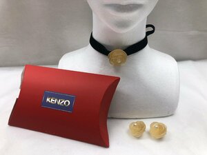 KENZO ケンゾー チョーカー ＆ ピアス バラ 薔薇 ローズ パール アクセサリー ジュエリー レディース