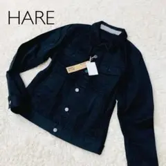 HARE ハレ　Gジャン　ブラックデニムジャケット　ワイヤー入りレディース