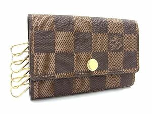 1円 ■極美品■ LOUIS VUITTON ルイヴィトン N62630 ダミエ ミュルティクレ6 6連 キーケース 鍵入れ レディース ブラウン系 FB3256