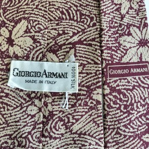 GIORGIO ARMANI(ジョルジオアルマーニ)ボルドー花柄ネクタイ