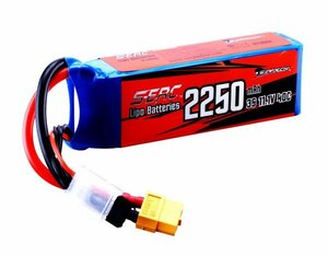 新品◆ SUNPADOW 2250mAh 3セル 11.1V 40C-80C リポ バッテリー XT60 (型番EC0002 / 2200)