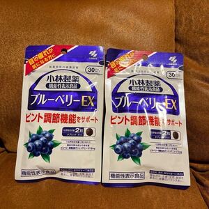 【送料無料】小林製薬の機能性表示食品 ブルーベリーEX 約30日分 60粒　×2個　目の疲れ　スマホ疲れ　デスクワーク　リモートワーク