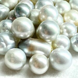 ［南洋白蝶真珠おまとめ］U 重量約50g 約250ct 8-9mm珠 pearl パール ルース 裸石 宝石 ジュエリー jewelry DI0 