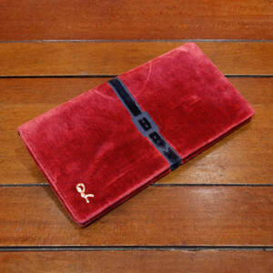 ★「ROBERTA DI CAMERINO」Vintage red velvet clutch bag