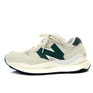 ニューバランス NEW BALANCE M5740ESA スニーカー ローカット US6 24cm クリーム 緑色 グリーン /YO14 ■SH レディース