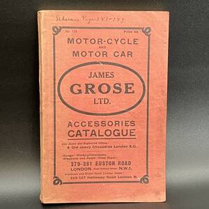 【 ビンテージ 】James Grose Ltd. ジェームス グロース　オートバイ ＆ 自動車 レザー　ライダースジャケット　アクセサリー カタログ 