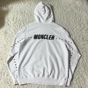 モンクレール MONCLER × フラグメント Fragment 21AW スウェット プルオーバー パーカー プリント 刺繍 ホワイト 白 星 スター 3L相当