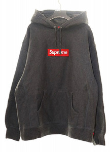 シュプリーム SUPREME 21AW BOX LOGO HOODED SWEATSHIRT CHARCOAL M ボックス ロゴ フーデッド スウェット パーカー チャコール☆AA★ 2408