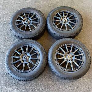 【6050】195/65R15 4本セット冬タイヤBRIDGESTONE BLIZZAK VRX2バリ山【2020年】アルミンホイール 15X6J PCD114.3/5H