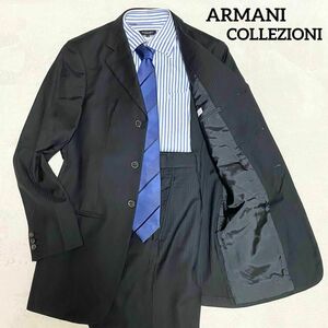 A34 ARMANI COLLEZIONI　アルマーニコレツォーニ　スーツセット　ブラック　黒　44表記（S相当）