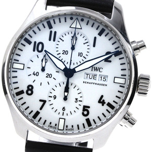 IWC SCHAFFHAUSEN IW377725 パイロットウォッチ 150 イヤーズ クロノグラフ 自動巻き メンズ 良品 保証書付き_821040