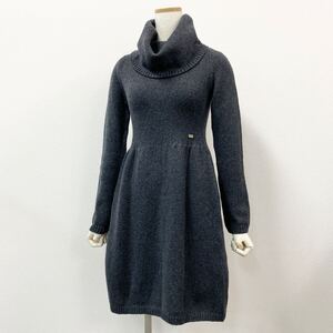 Ml20 FOXEY BOUTIQUE フォクシー タートルネックワンピース オフタートル ウールブレンド◯ 38 S相当 膝丈ワンピース レディース 女性服