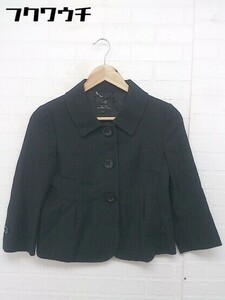 ◇ 23区 ニジュウサンク 長袖 ジャケット サイズ32 ブラック レディース